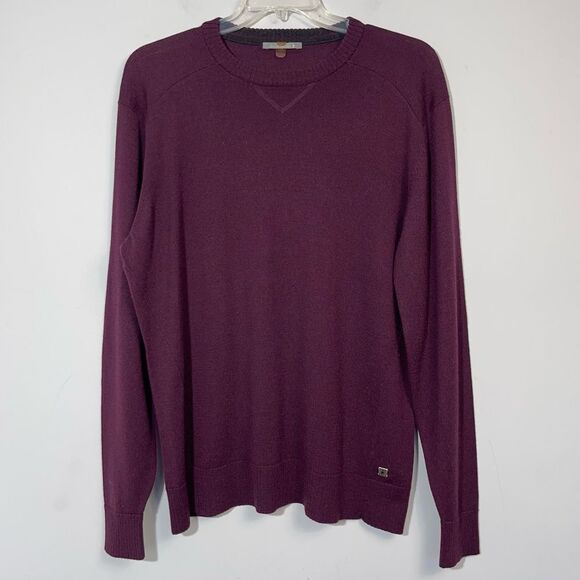 Smartwool Kiva Ridge Crew Sweater - Men's XL Burgundy Maroon Merino Wool Blend - Picture 2 of 14
